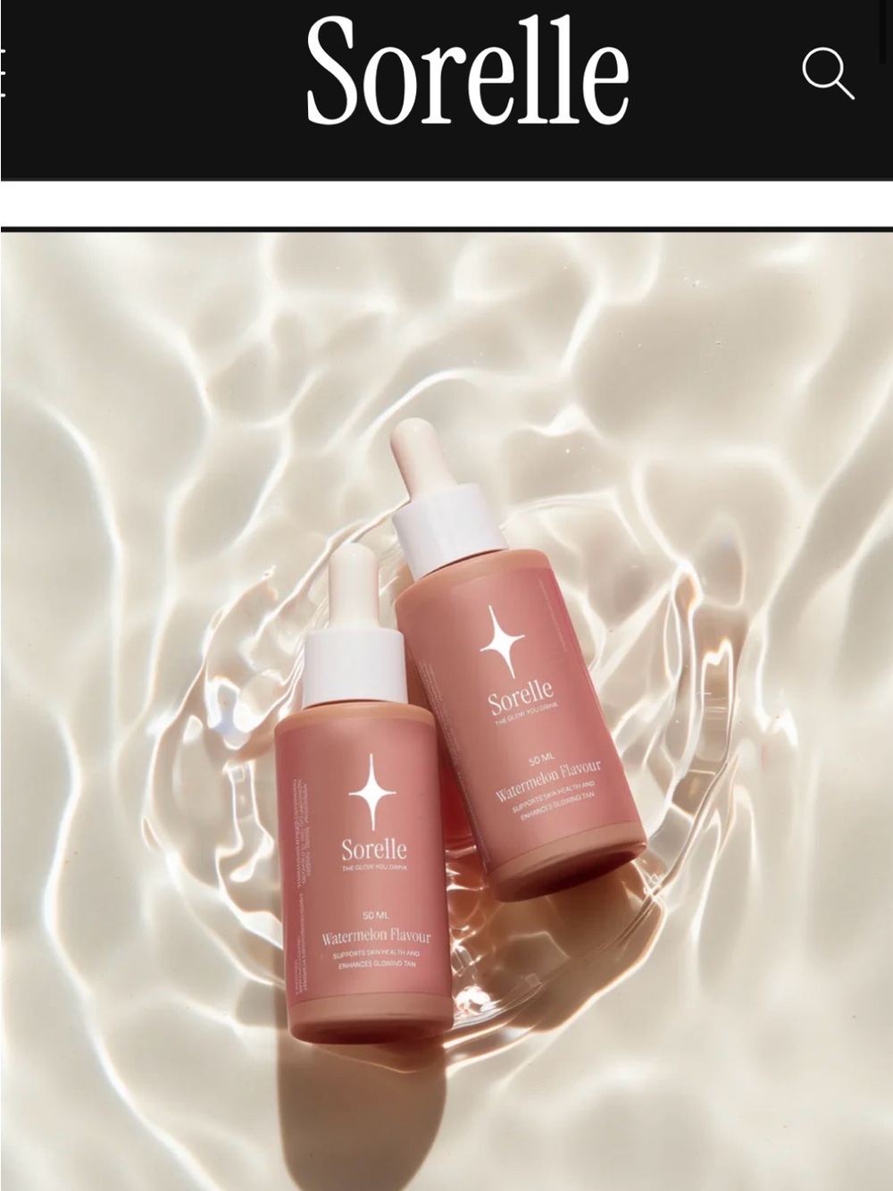 Sorelle Watermelon Flavor Tanning Drops